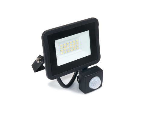 Proiector - halogen cu senzor de mișcare LED 20W - Negru - Alb cald (3000K)