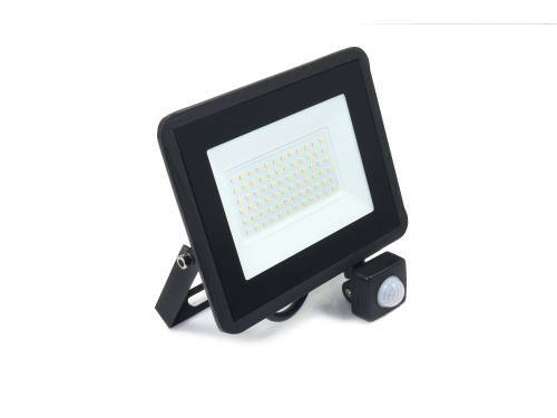 Proiector - halogen cu senzor de mișcare LED 50W - Negru - Alb cald (3000K)