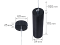 Lampă tavan suspendată din seria Moderne & Scandi: Agi L 5.5x17cm GU10 – Negru