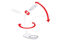 Lampa de birou pentru desenator cu încărcătorul cu inducție încastrat LED PDL1930W – Albă – Multialb (3700-4200K)