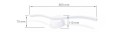 Aplică baie LED Tora 12W 60cm – Alb - Alb neutru (4500K)
