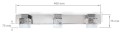 Aplică baie LED Melman 9W 46cm - Alb neutru (4500K)