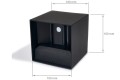 Lampă de fațadă - Aplică de grădină LED Kreon pătrat 2x3W - Negru - Alb neutru (4500K)