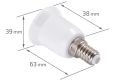 Adaptor pentru becuri LED - de la soclul E14 la soclul E27