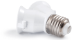 Adaptor pentru becuri LED - convertor de la soclu E27 la soclu dublu E27
