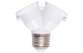 Adaptor pentru becuri LED - convertor de la soclu E27 la soclu dublu E27