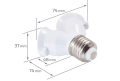 Adaptor pentru becuri LED - convertor de la soclu E27 la soclu dublu E27