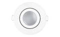 Corp de iluminat halogen mobil încastrat din aluminiu IP44 LED Satino Aqua - Alb