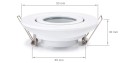 Corp de iluminat halogen mobil încastrat din aluminiu IP44 LED Satino Aqua - Alb