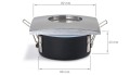Corp de iluminat halogen fix încastrat din aluminiu IP44 LED OH35 - Crom