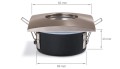 Corp de iluminat halogen fix încastrat din aluminiu IP44 LED OH35 - Satin