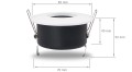 Corp de iluminat halogen fix încastrat din aluminiu IP44 LED Aquario - Alb