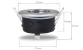 Corp de iluminat halogen fix încastrat din aluminiu IP44 LED Aquario - Crom