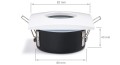Corp de iluminat halogen fix încastrat din aluminiu IP44 LED OH35 - Alb