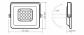 Proiector - halogen LED 10W - Alb - Alb neutru (5000K)