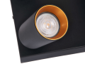 Corp de iluminat cu halogen montat pe zid de perete și tavan LED Eris Gold x4 - Negru