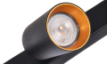 Corp de iluminat cu halogen montat pe zid de perete și tavan LED Eris Gold x6 - Negru