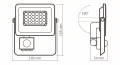 Proiector - halogen cu senzor de mișcare LED 10W - Alb - Alb neutru (5000K)