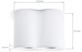 Corp de iluminat halogen mobil montat pe zid din aluminu LED Busto x2 - Alb