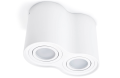 Corp de iluminat halogen mobil montat pe zid din aluminu LED Busto x2 - Alb