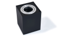 Corp de iluminat halogen mobil montat pe zid din aluminu LED Busto L x1 – Negru/argintiu