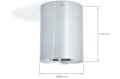 Corp de iluminat halogen mobil montat pe zid din aluminu LED Busto L x1 - Argintiu