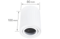 Corp de iluminat halogen mobil rotund montat pe zid LED Cubo Diamante – Alb