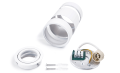Corp de iluminat halogen mobil rotund montat pe zid LED Cubo Diamante – Alb