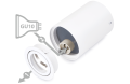 Corp de iluminat halogen mobil rotund montat pe zid LED Busto S – Alb