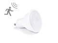 Bec LED GU10 5W cu senzor de mișcare și crepuscul - Alb neutru (4000K)