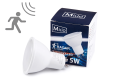 Bec LED GU10 5W cu senzor de mișcare și crepuscul - Alb neutru (4000K)