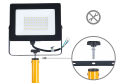 Set: Trepied simplu extensibil LED + proiector 50W - Alb neutru (4500K)
