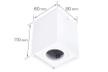 Corp de iluminat halogen fix montat pe zid din aluminu LED Busto S x1 - Alb