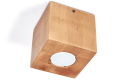Corp de iluminat cu halogen montat pe zid LED QUAD 1 PĂTRAT - LEMN