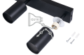 Corp de iluminat cu halogen montat pe zid de perete și tavan LED Spoti x4 v2 - Negru