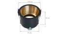 Corp de iluminat halogen fix încastrat din aluminiu LED Deep Mila – Negru/auriu