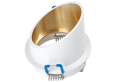 Corp de iluminat halogen fix încastrat din aluminiu LED Lori – Alb/auriu