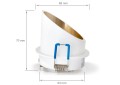 Corp de iluminat halogen fix încastrat din aluminiu LED Lori – Alb/auriu