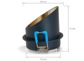 Corp de iluminat halogen fix încastrat din aluminiu LED Lori – Negru/auriu