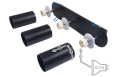 Corp de iluminat halogen mobil încastrat din aluminiu LED Lungo x3 - Negru mat