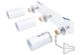 Corp de iluminat halogen mobil încastrat din aluminiu LED Lungo x3 - Alb mat