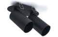 Corp de iluminat halogen mobil încastrat din aluminiu LED Lungo x2 - Negru mat