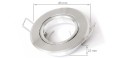 Corp de iluminat halogen mobil încastrat din aluminiu LED Almo - Luciu argintiu + soclu GU10