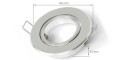 Corp de iluminat halogen mobil încastrat din aluminiu LED Almo - Argintiu sablat + soclu GU10