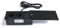 Distribuitor de birou încorporat în blat, bandă de alimentare cu 2x priză de alimentare, 1x USB-C și 1x USB-A Multibox 3 - Negru