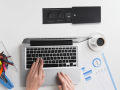 Distribuitor de birou încorporat în blat, bandă de alimentare cu 2x priză de alimentare, 1x USB-C și 1x USB-A Multibox 3 - Negru