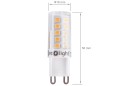 Bec LED G9 3W - Alb cald (3000K)