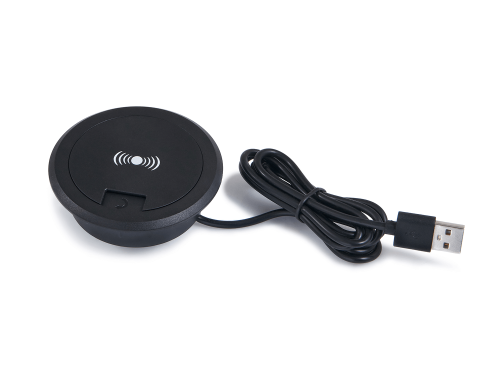 Încărcător wireless inductiv cu port USB 2.0, tip blat Qi, pentru telefoane Samsung, iPhone, Xiaomi