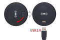 Încărcător wireless inductiv cu port USB 2.0, tip blat Qi, pentru telefoane Samsung, iPhone, Xiaomi