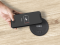 Încărcător wireless inductiv cu port USB 2.0, tip blat Qi, pentru telefoane Samsung, iPhone, Xiaomi